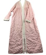 Vtg Stan Herman Chenille Robe Long Zip Front Candy Stripe Pink  Bust 24”... - £32.67 GBP