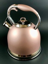 Tea Kettle 3L Induction Modern Stainless Steel Whistling Teapot Rose ~NEW~ - $38.00