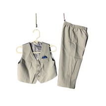 Happy Fella Tuxedo Gray Pants Vest Pinstripe Toddler Baby Size 18 Months... - £7.78 GBP