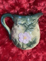 Vintage Creamer By Big Sky Carvers Ceramic Pottery Flower Motif EUC Rare Piece - £30.07 GBP