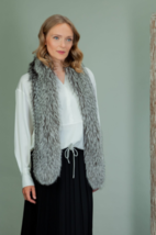 Long Silver Fox Fur Scarf - £263.04 GBP