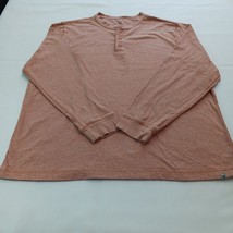 Ocean + Coast Henley Men&#39;s Peach Color Cotton Pullover Sweatshirt Long S... - €11,26 EUR