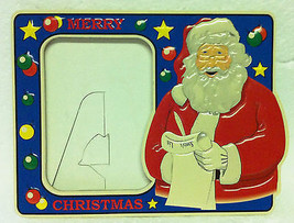 Vintage 1980&#39;s Santa Picture Frame Magnet - Cushion Picture Frame - Chri... - $5.94