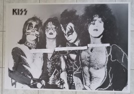 KISS VINTAGE BLACK AND WHITE 23 1/2 X 33 INCHES POSTER!! - $24.88