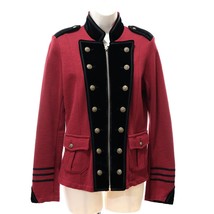 Ralph Lauren Denim &amp; Supply Women&#39;s Military Band Jacket L Large Red Black - £143.11 GBP