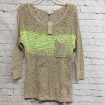 American Eagle Outfitters Womens Pullover Sweater Khaki Tan 3/4 Sleeve M New - £11.73 GBP