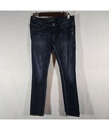 Silver Jeans Womens 27/29 Aiko Skinny Stretch Dark Blue Denim Curvy New - $18.99