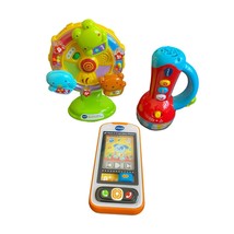 3 Vtech Lil&#39; Critters Spin &amp; Discover Ferris Wheel Toy, Spin and Learn Flashligh - $19.72