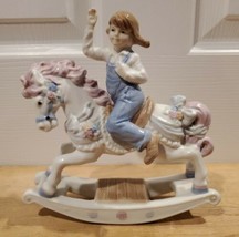 Vintage 1991 Paul Sebastian Porcelain Girl on Rocking Horse Collectible ... - £11.59 GBP