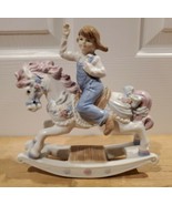 Vintage 1991 Paul Sebastian Porcelain Girl on Rocking Horse Collectible ... - £11.40 GBP