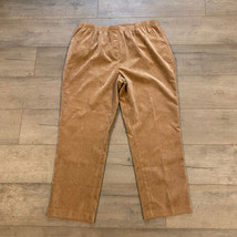 Allison Daley Pull On Corduroy Pants ~ Sz 18 ~ Brown ~ High Rise ~ 27.5&quot; Inseam - £17.69 GBP