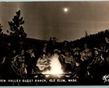 RPPC Hidden Valley Guest Ranch Cle Elum WA Clark Photo 5504 UNP Postcard J1 - $15.32