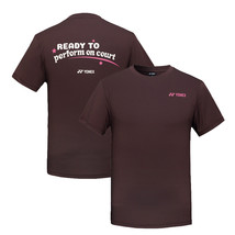 YONEX 24F/W Men&#39;s Badminton T-Shirts Sports Tee Casual Dark Brown NWT 24... - $671.90 MXN