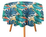 Jungle Palm Leaf Tablecloth Round Kitchen Dining for Table Cover Decor Home - $15.99+