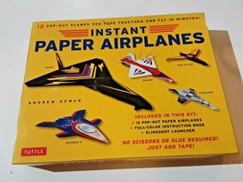 Instant Paper Airplanes Kit: 10 Pop-out Airplanes You Tape Together - $9.89