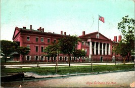 Postcard 1908 New Orleans, Louisiana United States Mint Building Steet View S19 - £7.61 GBP