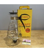 Vintage Pyrex 12 Cup Glass Carafe Candle Warmer No. 4612-1 + Box Gold Di... - $60.91 CAD
