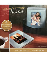 Sarah Peyton Home Glass Photo Coasters New in Box - £15.16 GBP