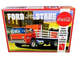 Skill 3 Model Kit Ford C600 Stake Bed Truck with Two &quot;Coca-Cola&quot; Vending Machin - £58.58 GBP