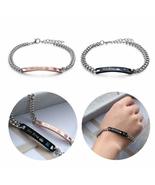 Fashion Crystal Crown Men and Women Love Bangle Couple Bracelets Stainle... - £8.57 GBP