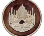 Vintage The Taj Mahal Lovers Incolay Stone Plate By Carl Romanelli In 19... - $19.99
