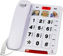 Future Call Fc-2804 Big Button Phone For Seniors With 3 Picture Keys And - £34.03 GBP