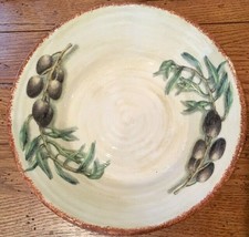 Williams-Sonoma Jardin Potager Pasta Bowl 9.75&quot; Black Olives Made in Italy - £44.50 GBP