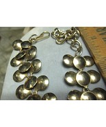 Necklace # 305 GOLD TONE DISKS - £3.93 GBP