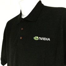 NVIDIA Tech Employee Uniform Polo Shirt Black Size XL NEW - £20.37 GBP