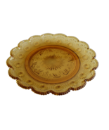 Vintage Brockway Glass American Concord Amber 10&quot; 10 in Dinner Plate Sca... - $21.95