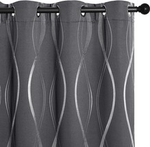 Nicetown Grey Blackout Curtains 84 Inch Length 2 Panels Set For Bedroom,, Gray). - £26.62 GBP