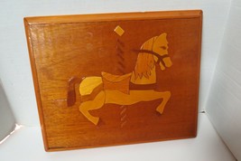 Hand Made Wooden Picture 3D Carousel Horse 14&quot;L x 11&quot;W - $19.79