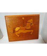 Hand Made Wooden Picture 3D Carousel Horse 14&quot;L x 11&quot;W - $19.79