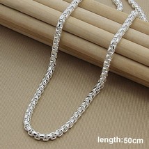 New Fashion 925 Silver Necklace 3mm Box Chain Round Necklace For Women Men Jewel - £13.19 GBP