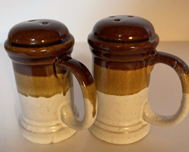 Salt and Pepper Shakers with Handles 5 x 2 inches Vintage Boston BB Style - £8.00 GBP
