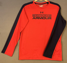 Under Armour Long Sleeve Youth Extra Large Cold Gear Red &amp; Navy Kids T Shirt - £9.07 GBP