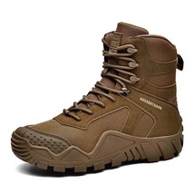 Men&#39;s High-top Large Size Outdoor Field Practice Military Boots Trendy All-match - £58.44 GBP