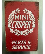 MINI Cooper parts &amp; service metal wall poster decor Retro Tin Sign Home Bar - $28.71+