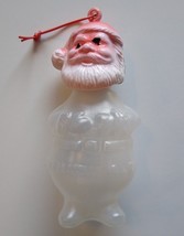 Santa Claus St Nick Christmas Candy Container Ornament Hong Kong Vintage Plastic - £18.28 GBP