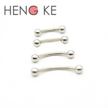 Surgical Steel Eyebrow Ring Bars Curved 1.2mm Barbell 6mm 8mm 10 12 14 16 Body P - £26.21 GBP