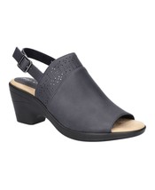 Easy Street Womens Carolina Block Heeled Sandals,Navy,12 W - $64.35