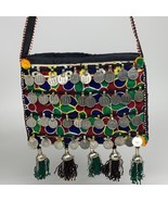 550g,10&quot;x8&quot;Turkmen Handbag Purse Crossbody Handmade Silk Coin @Afghanist... - £62.93 GBP