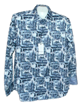 Robert Graham Maxwells Blue White Floral Cotton Men&#39;s Shirt Size XL - £70.52 GBP