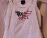 Women's Athletic Works Tank Top Size XL Red White Blue Butterfly Stretchy - $9.99