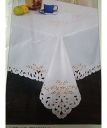Floral Beige Tablecloth Damask, 72&quot; Round - €45,62 EUR