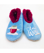 Snoozies Women&#39;s Slippers Cloud Wine Light Blue Large 9/10 - $12.86