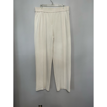 Topshop Womens Dress Pants Ivory Waffle Knit Pull On Elastic Waist Stret... - $25.86