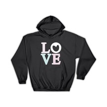 Love : Gift Hoodie Polka Dots Valentines Day Romantic Script For Girlfriend For  - £28.92 GBP