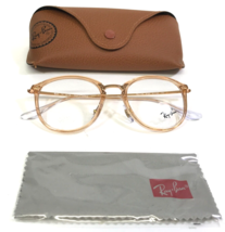 Ray-Ban Eyeglasses Frames RB7140 8124 Clear Light Brown Gold Round 51-20... - £77.89 GBP