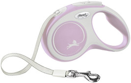 Flexi Comfort Retractable Nylon Tape Dog Leash Pink Small - 16&#39; long - £28.57 GBP